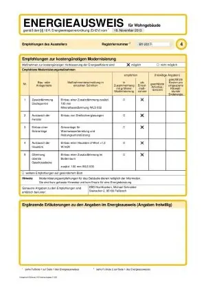 Erstellung eines Bedarfsausweises nach Gebäudeenergiegesetz