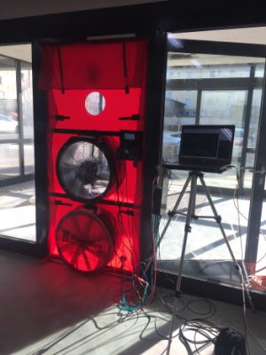 Blower Door Test Bürogebäude in Nürnberg, Luftdichtheitsmessung XXL-Gebäude Nürnberg, Hof Erlangen