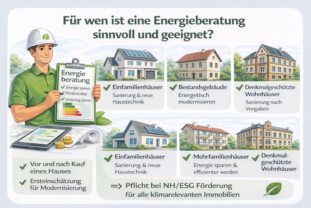 Für wen ist eine Energieberatung sinnvoll? | Einfamilienhaus, Bestand & Kaufberatung