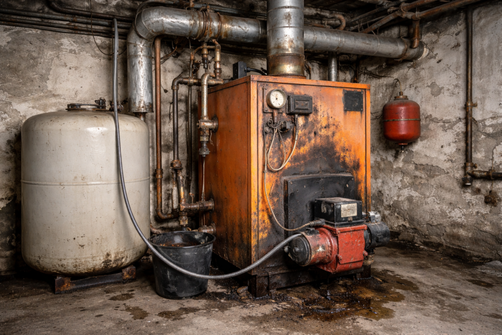 Sanierungsbedürftige Ölheizung im Bestand | Austausch & Energieberatung