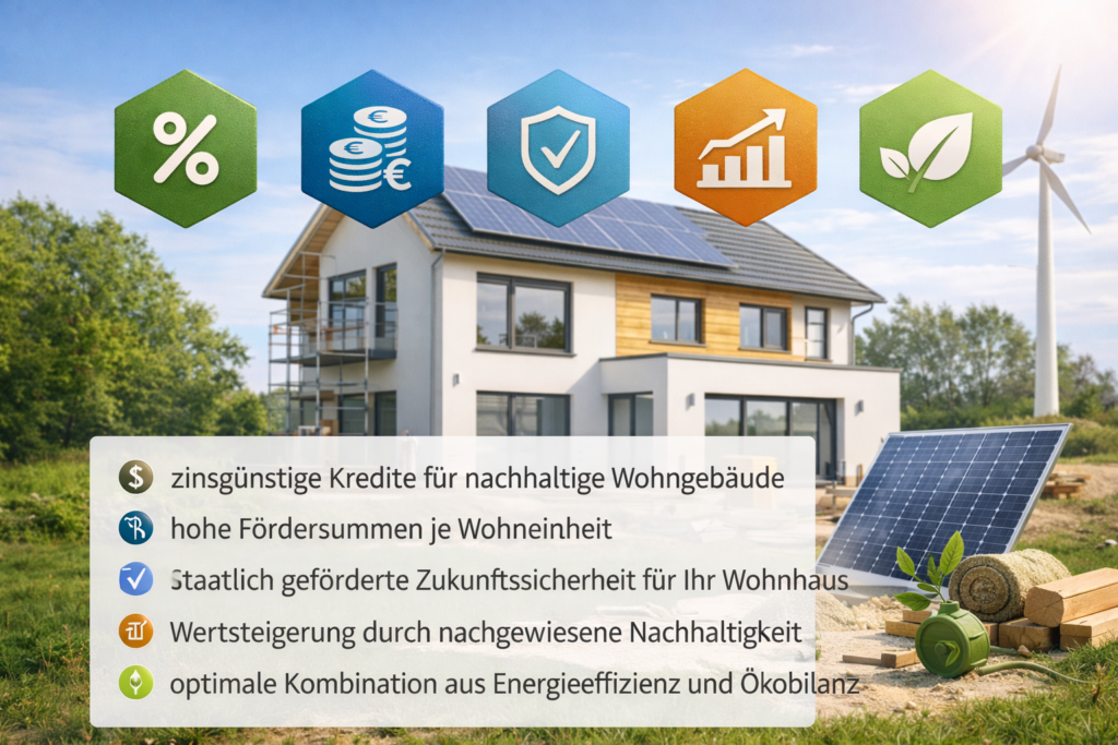Vorteile der KfW-Förderung für nachhaltigen Wohnhausneubau