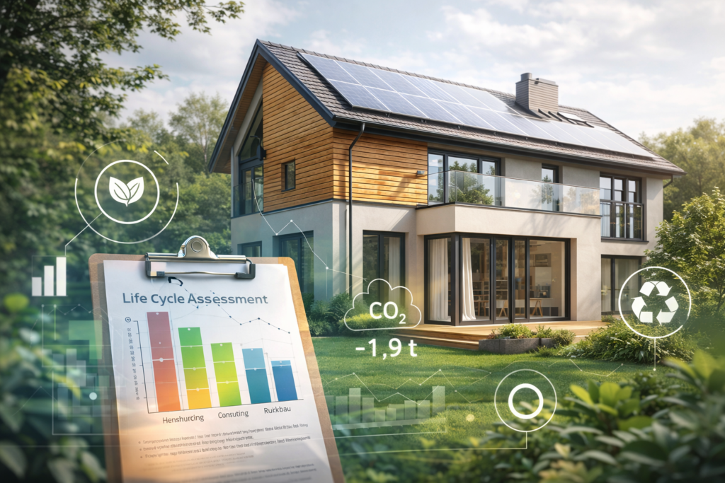 Ökobilanz Wohngebäude – normgerechte Bewertung der Umweltwirkungen über den Lebenszyklus