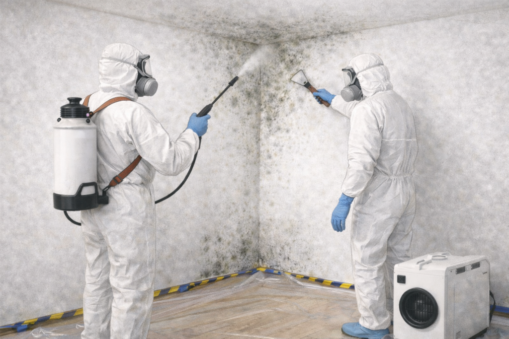 Schimmelpilzbefall Kategorie 2 nach DIN – Sanierung durch qualifiziertes Fachpersonal