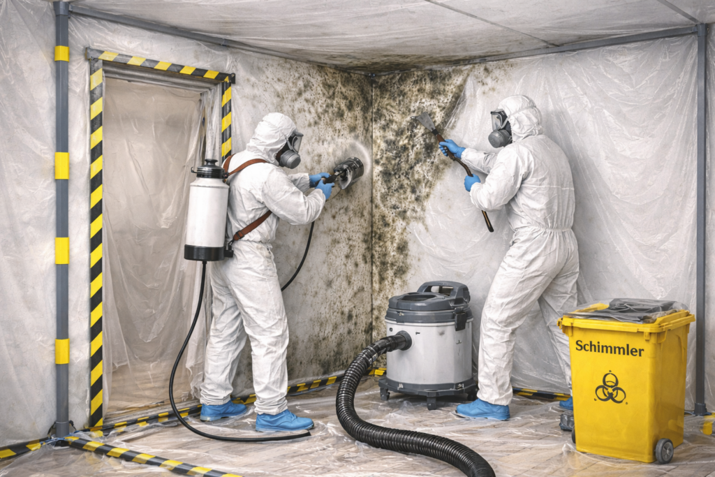 Schimmelpilzbefall Kategorie 3 nach DIN – Sanierung nur durch spezialisierten Fachbetrieb