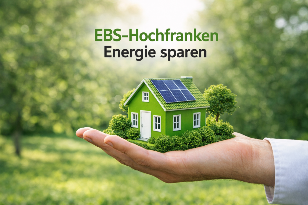 Energieeffizientes Wohnhaus mit Photovoltaik als Symbol für nachhaltiges Wohnen und Energiesparen