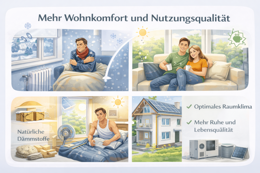 Mehr Wohnkomfort durch energetische Maßnahmen | Raumklima & Nutzungsqualität verbessern