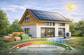 Klimafreundlicher Wohnhausneubau – Einfamilienhaus Klimafreundlicher Neubau eines Einfamilienhauses mit Photovoltaik, Wärmepumpe und nachhaltiger Bauweise